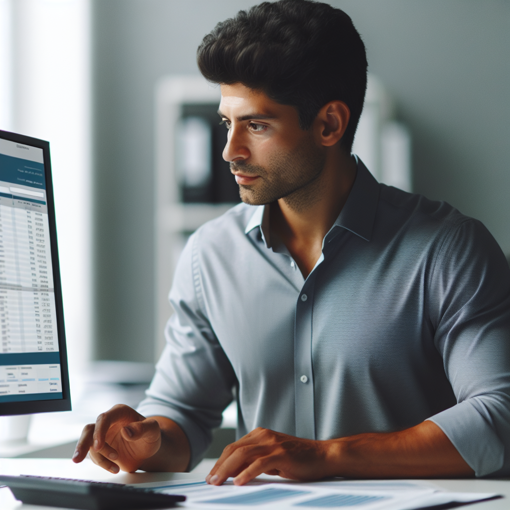 Accountant gebruikt geautomatiseerde boekhoudsoftware, administratie 2025