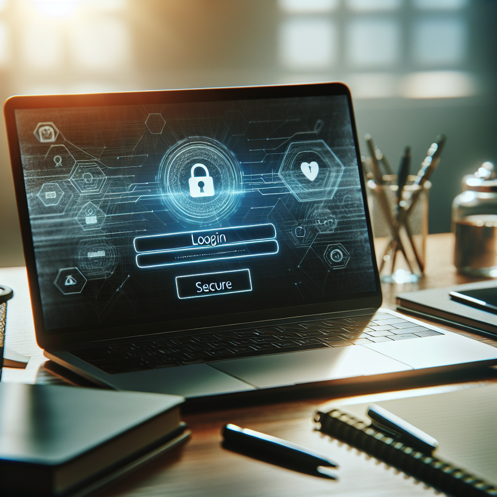 Veilige digitale administratie setup op kantoorbureau